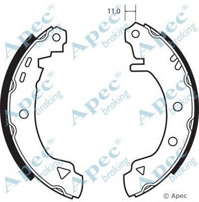 APEC BRAKING shu462 -  Комплект тормозных колодок